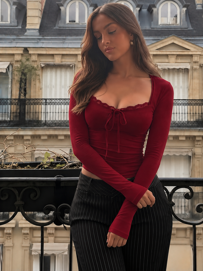 Top Dentelle à Nouer