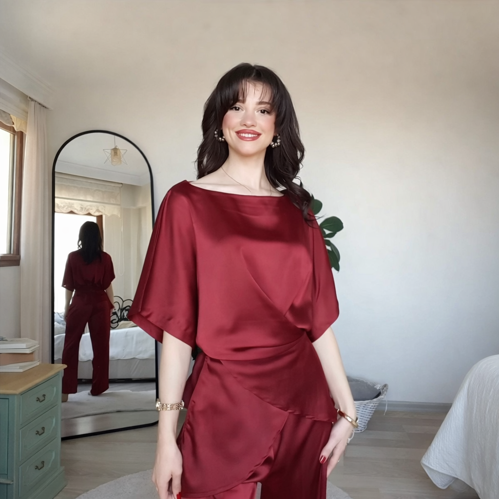 Ensemble satin deux pièces