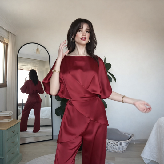 Ensemble satin deux pièces