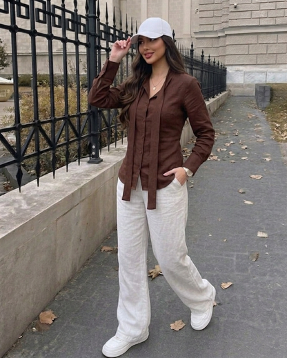 Chemises tendance en lin naturel